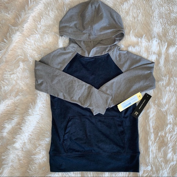 NWT Runway XS Navy/Greg hooded sweatshirt - Picture 1 of 7